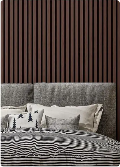 Walnut Wood Slat Acoustic Panel