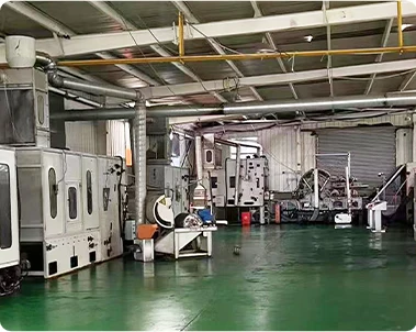 Production equipment inside a workshop