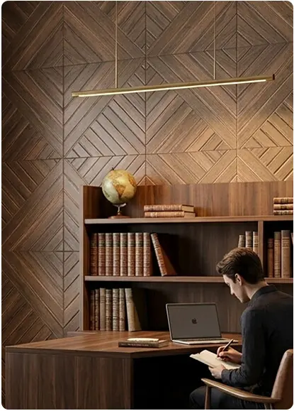 Walnut UV Printed Acoustic Panel