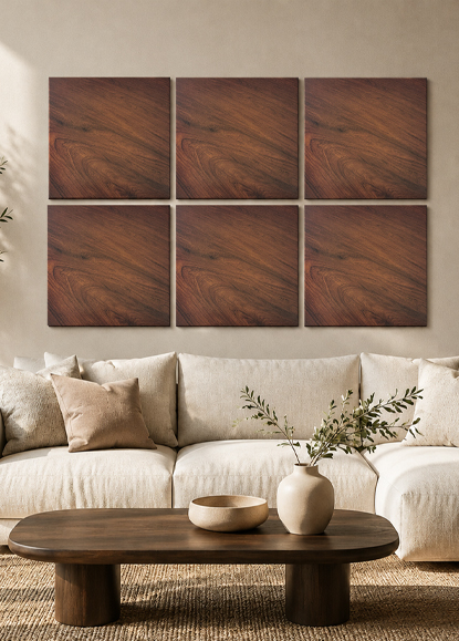Deep Walnut UV Printed Acoustic Panel