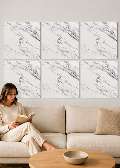 Marble Pattern UV Printed Acoustic Panel