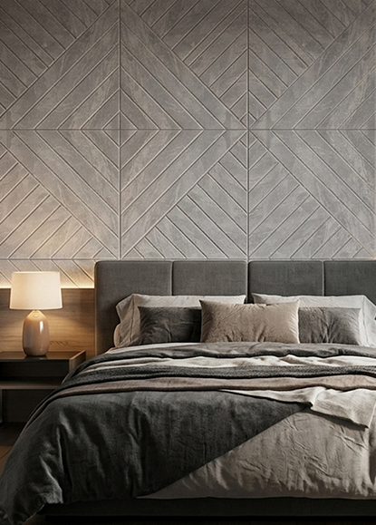 Stone Pattern Triangle UV Printed Acoustic Panel